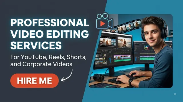 ​I will do professional video editing for YouTube, Reels, and Shorts