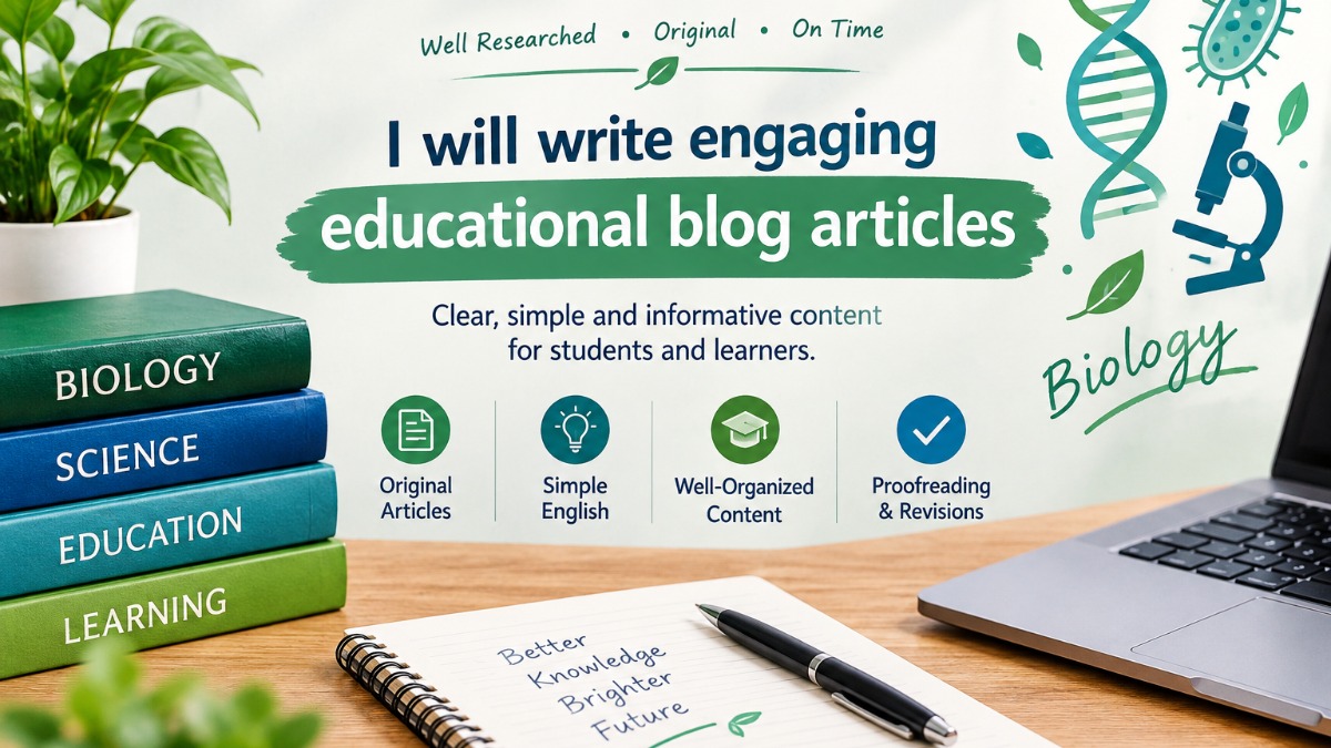 I will write educational articles and biology learning content