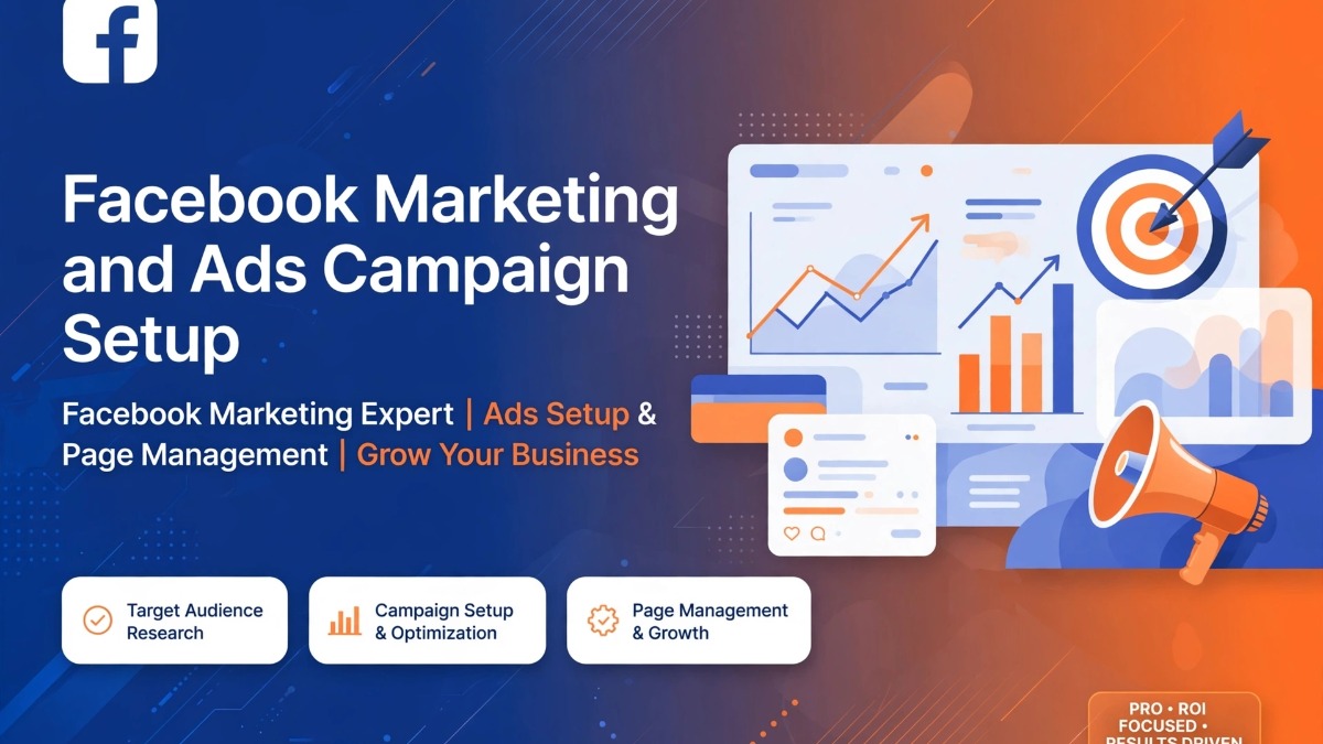I will setup Facebook ads campaign and manage your page for business growth