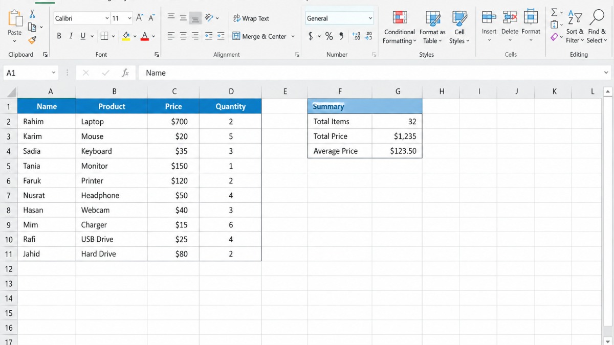 I will organize and format data in Excel and Google Sheets.