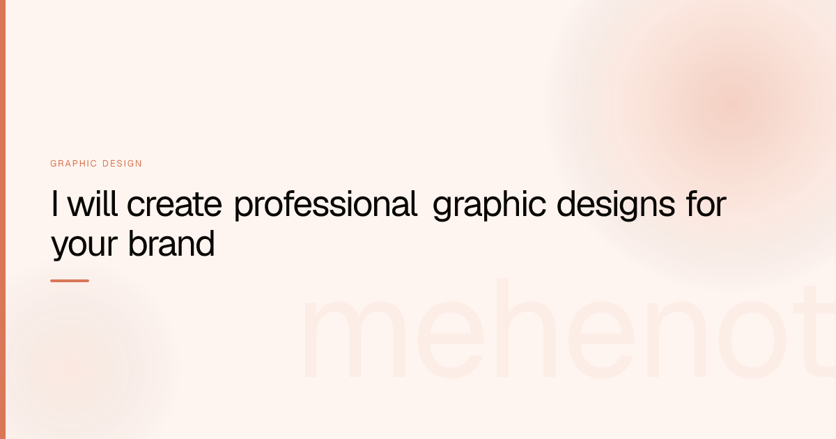 I will create professional graphic designs for your brand – Graphic Design on mehenot