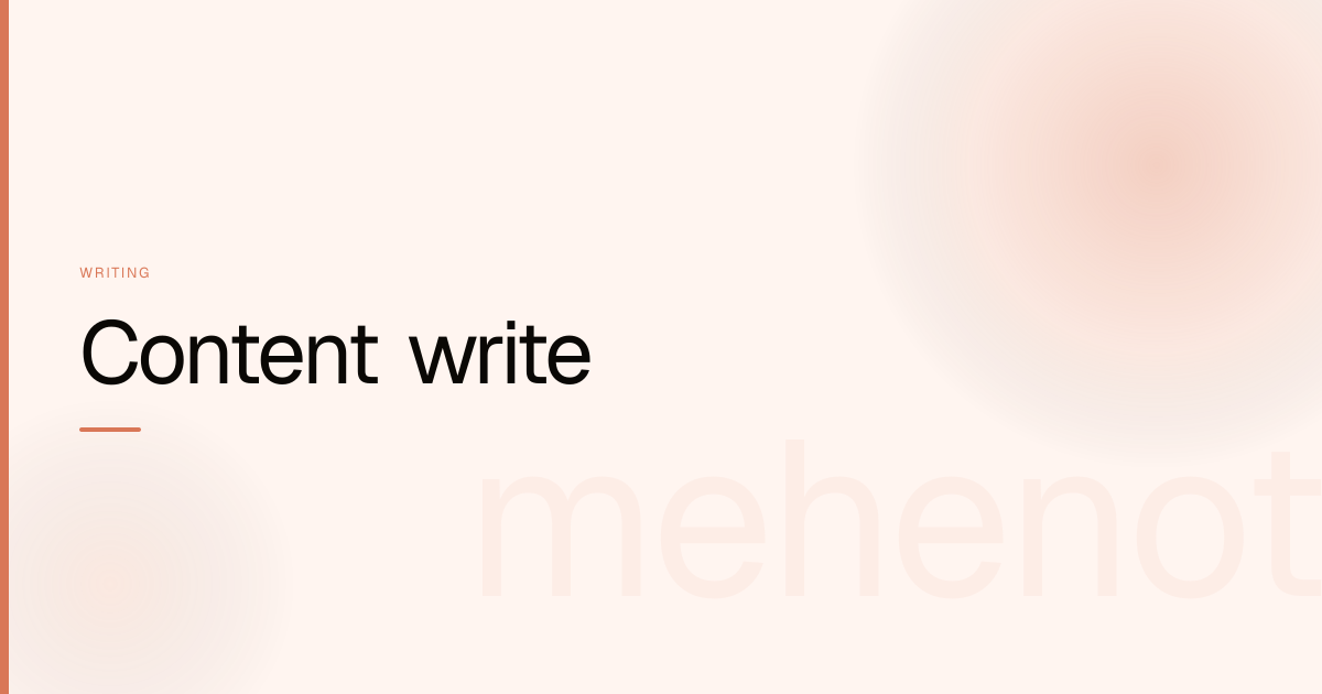 Content write