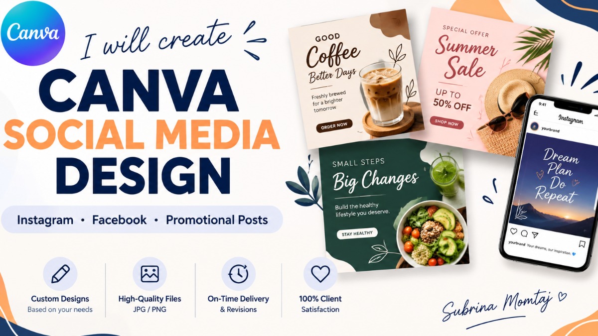 I will create professional Canva social media posts and graphics – Design on mehenot
