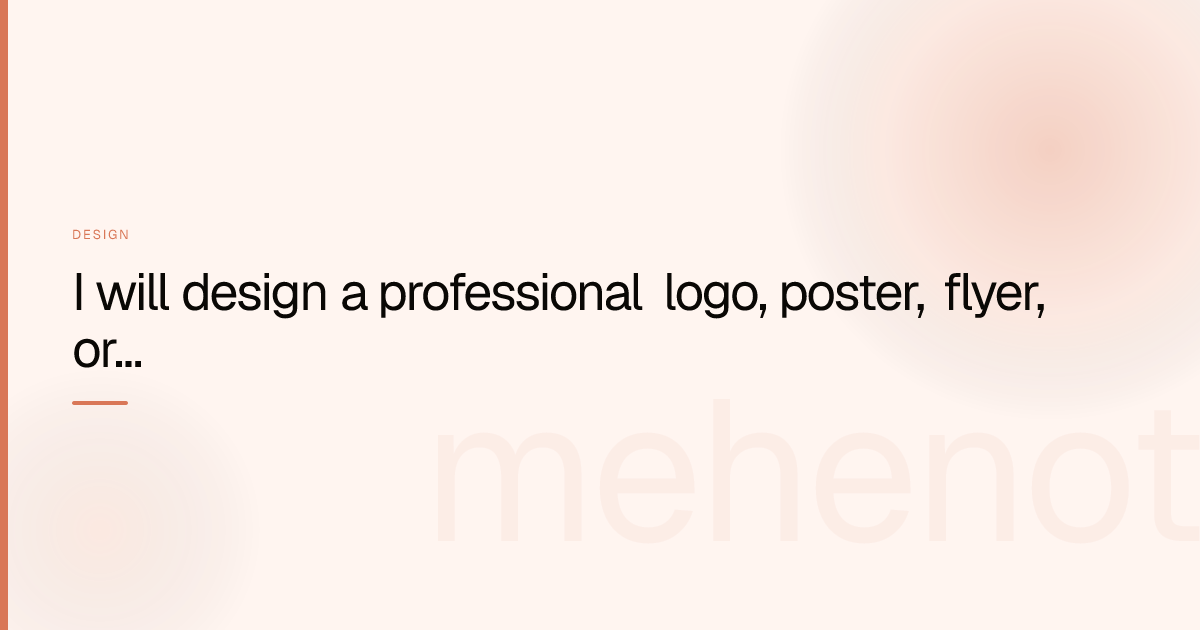 I will design a professional logo, poster, flyer, or presentation using Canva – Design on mehenot
