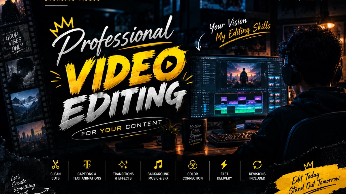 I will professionally edit engaging YouTube videos, Shorts, Reels, and TikToks – Video Editing on mehenot