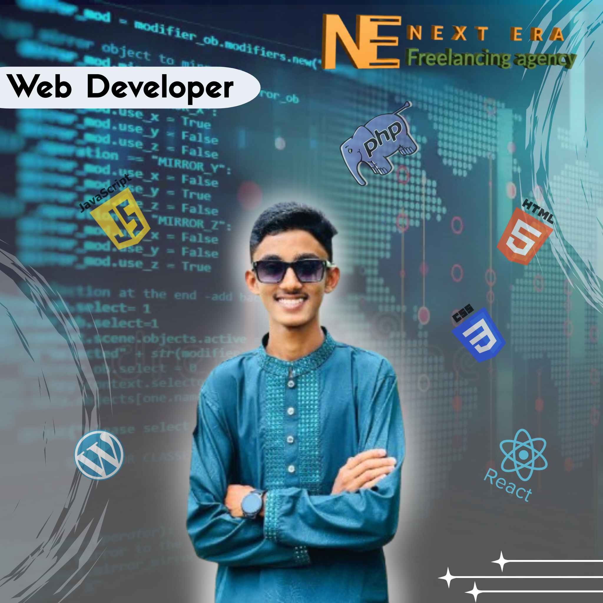 Professional full stack web developer with 1 year of experience creating responsive, efficient, and visually engaging websites using modern web technologies.