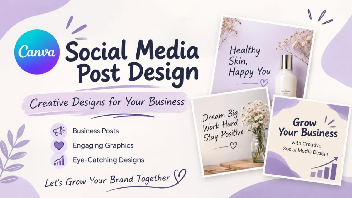 I will design attractive Canva social media posts for your business – Social Media on mehenot