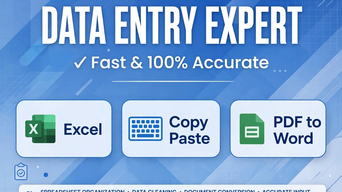 I will do fast and accurate data entry, copy paste, and PDF conversion – Other on mehenot