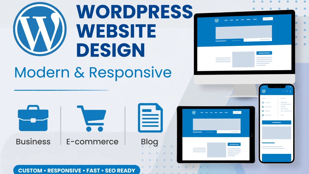 I will design a modern, responsive WordPress website with Elementor and WooCommerce