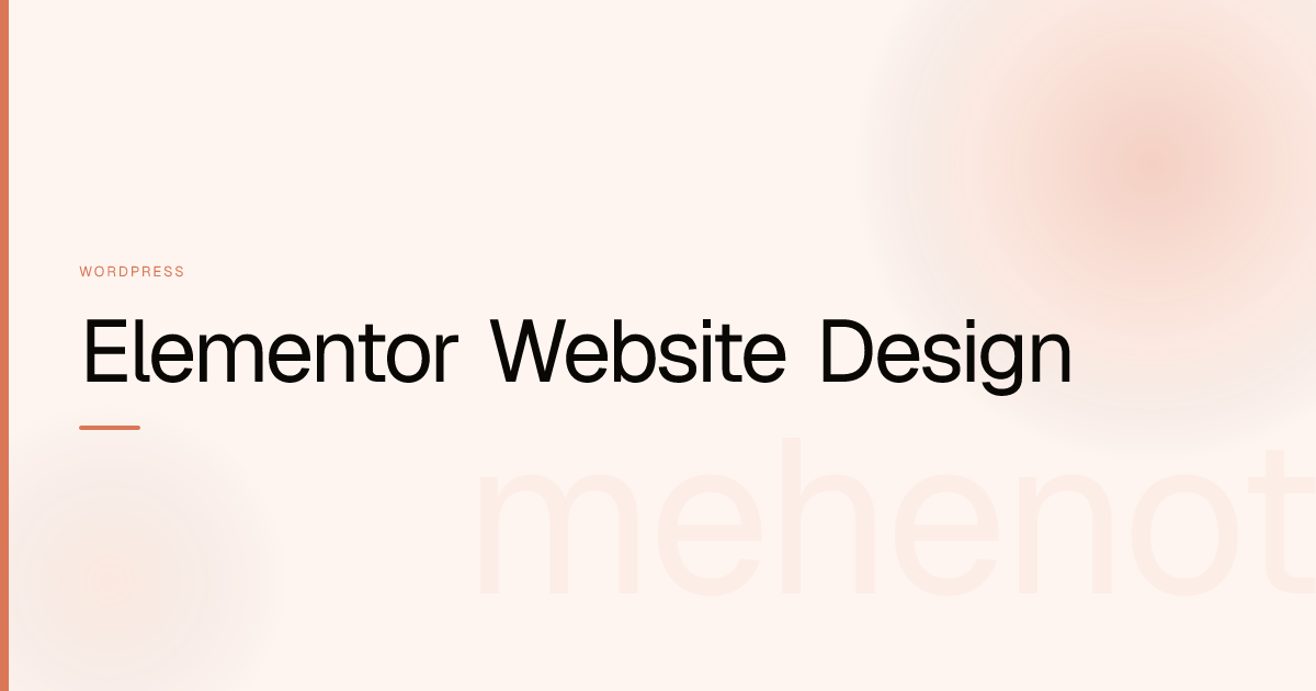 Elementor Website Design